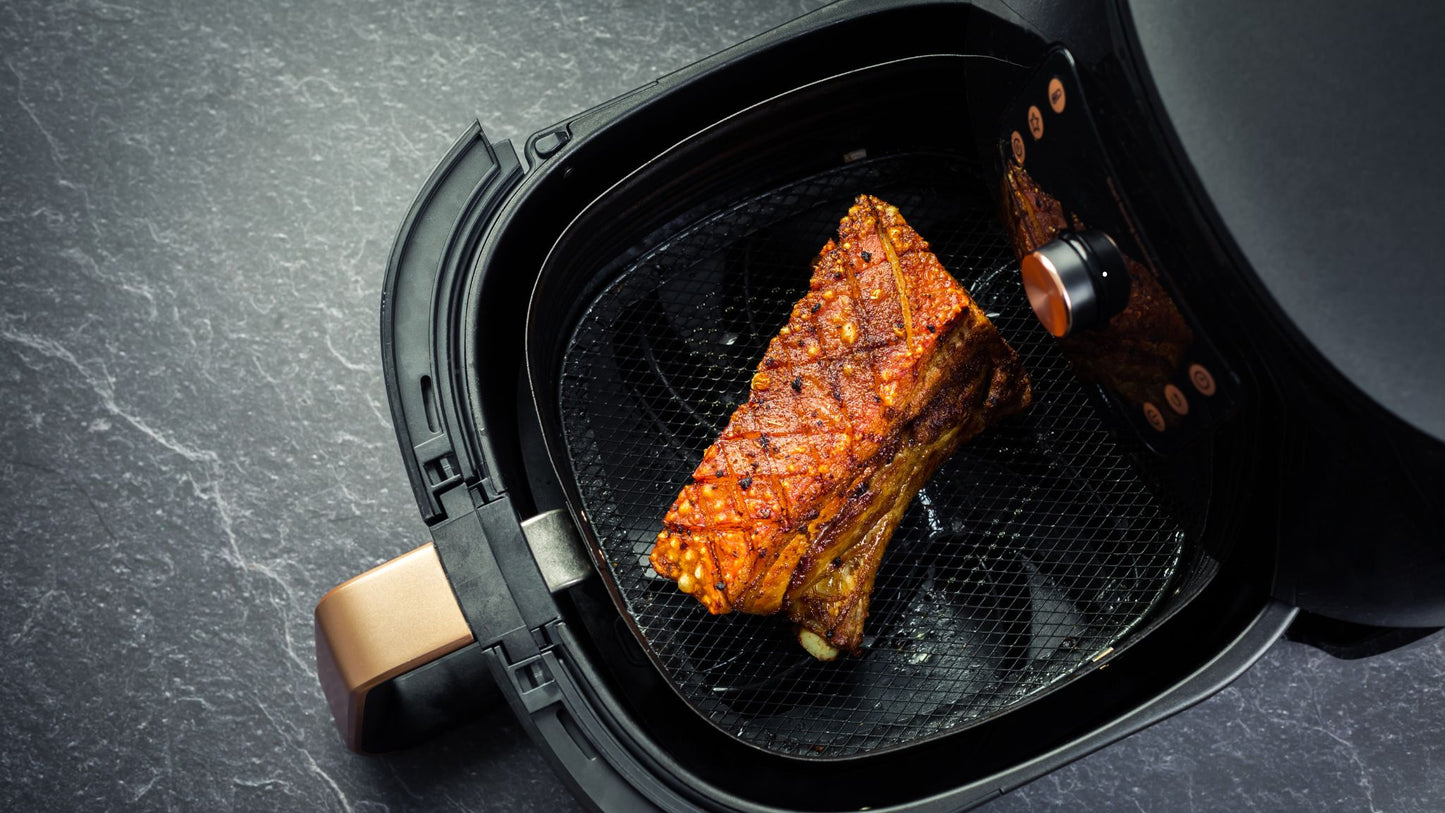 billede af en steg i en airfryer