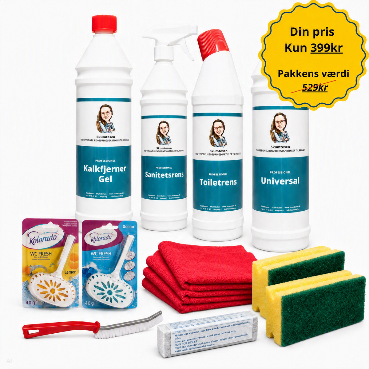 Skumtøsens Store Velkomstpakke – til badeværelset