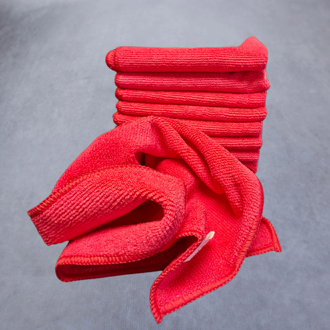 ❌ Tilbud - 10 Stk. mikrofiberklude Rød