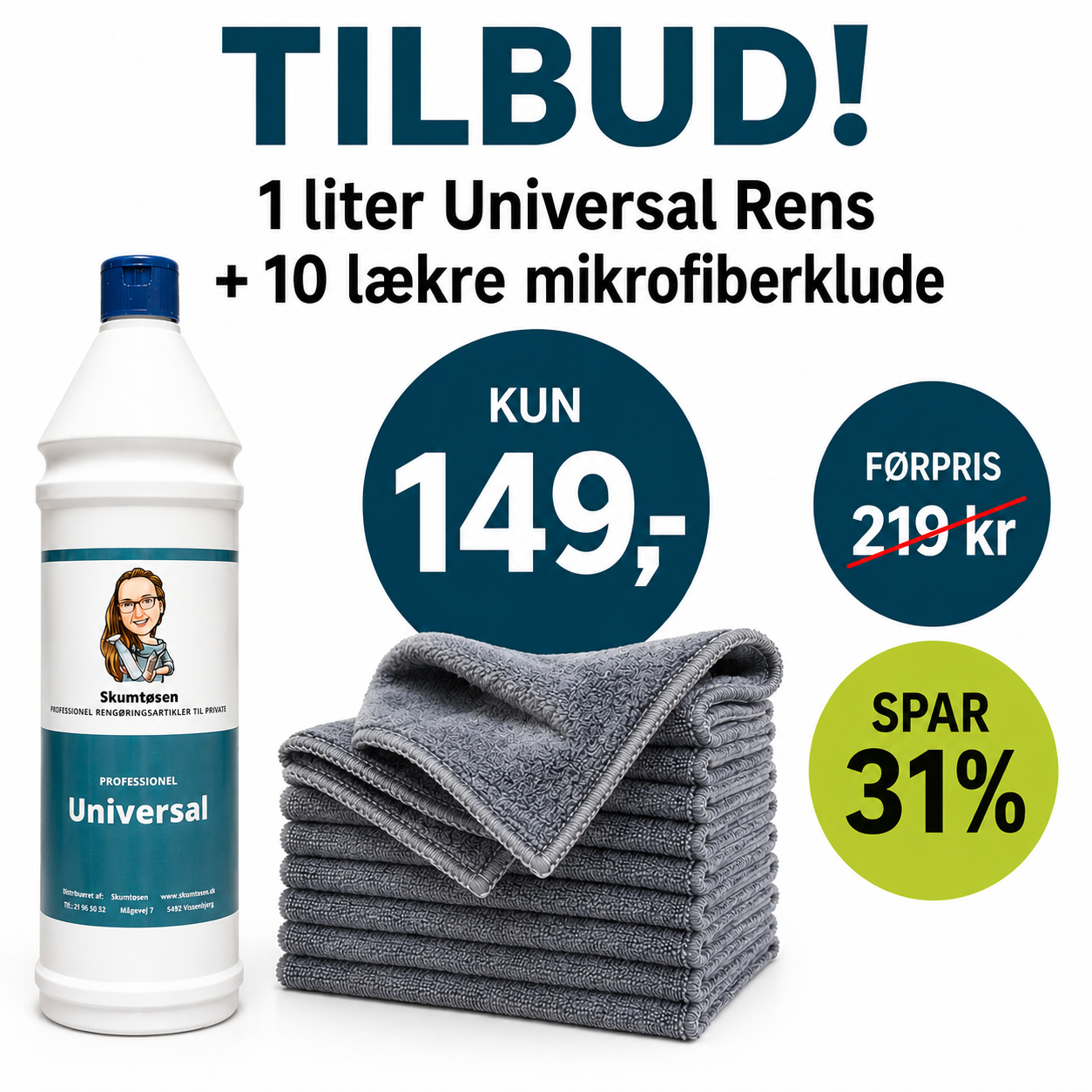 Universal rens + 10 klude