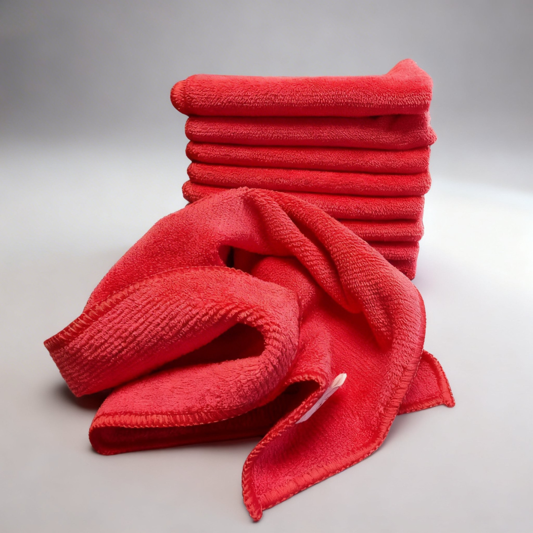 ❌ Tilbud - 10 Stk. mikrofiberklude Rød