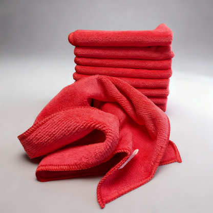 ❌ Tilbud - 10 Stk. mikrofiberklude Rød