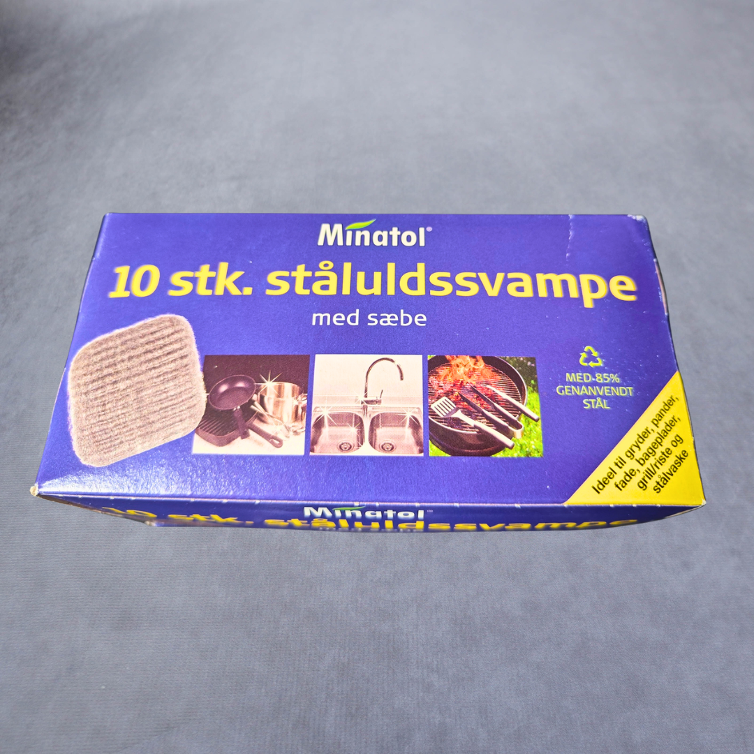 Stålskuresvamp med sæbe 10 pak