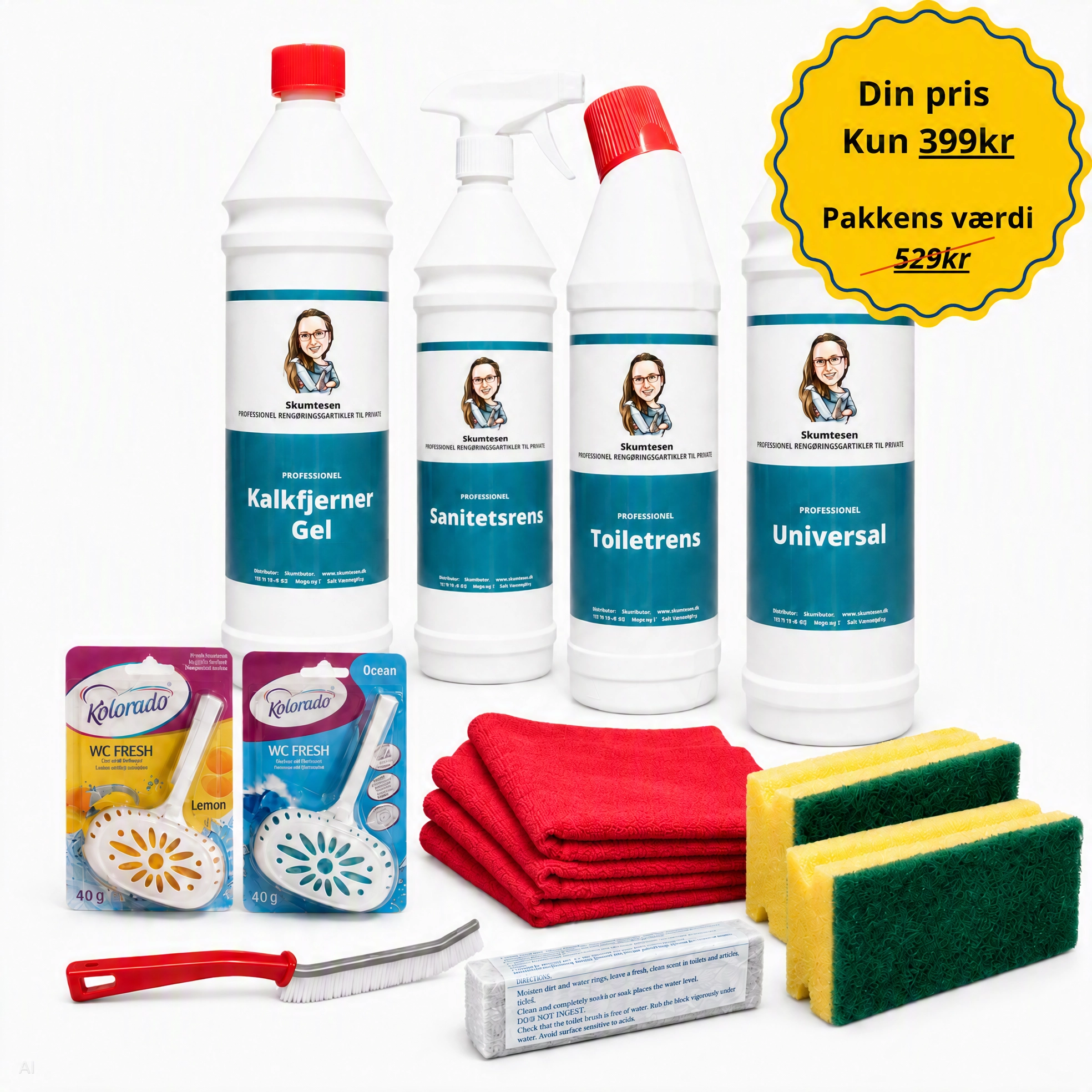 Skumtøsens Store Velkomstpakke – til badeværelset