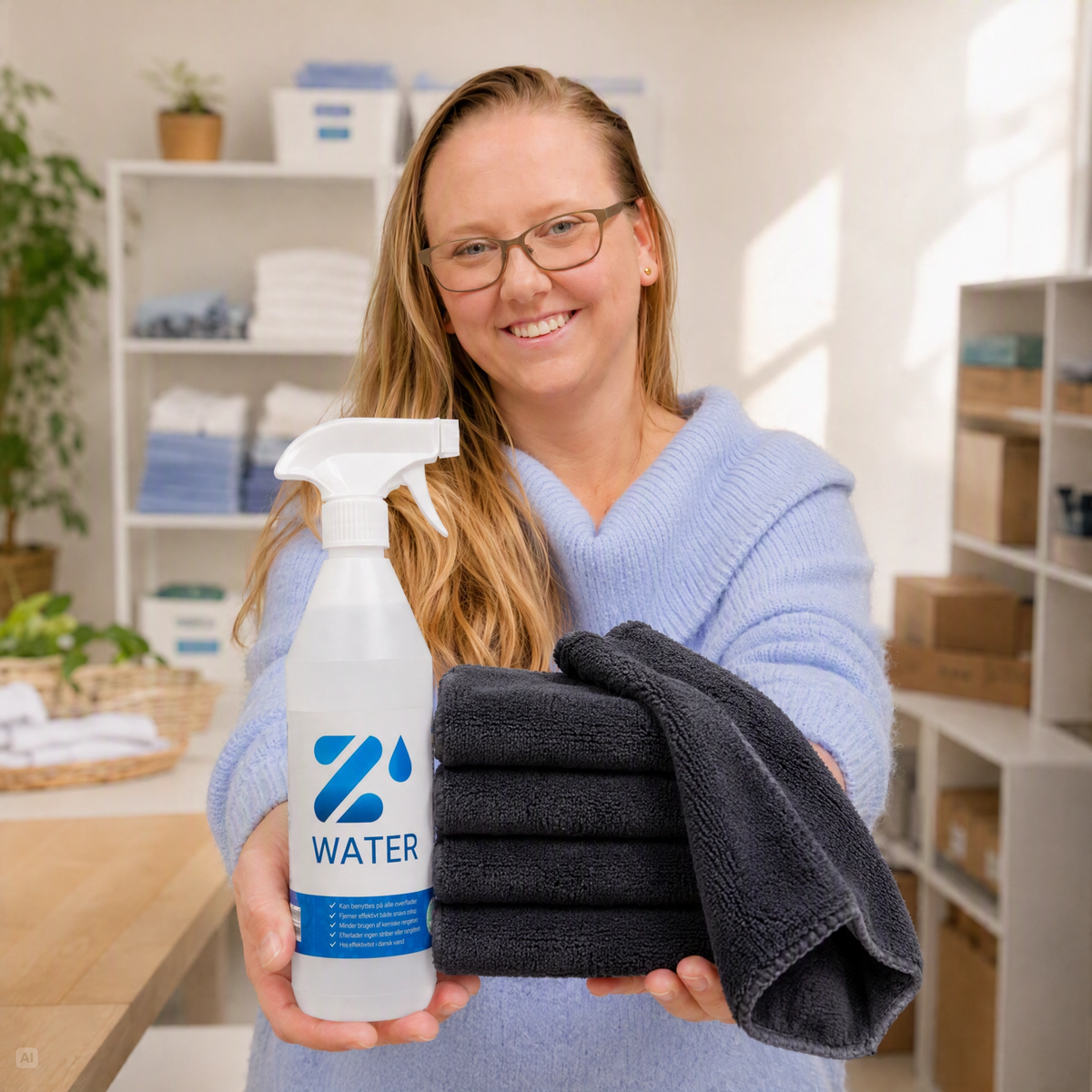 1 fl. Z water + 5 klude - Til hele hjemmet