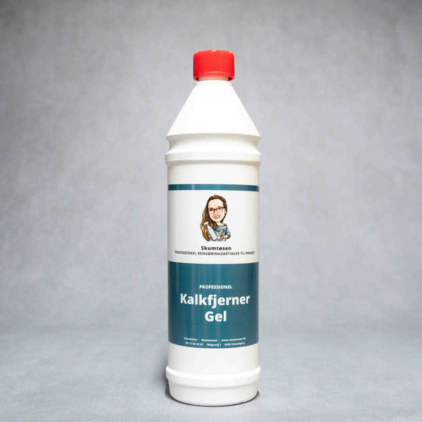 Flaske med Skumtøsens Kalkfjerner Gel 1000 ml